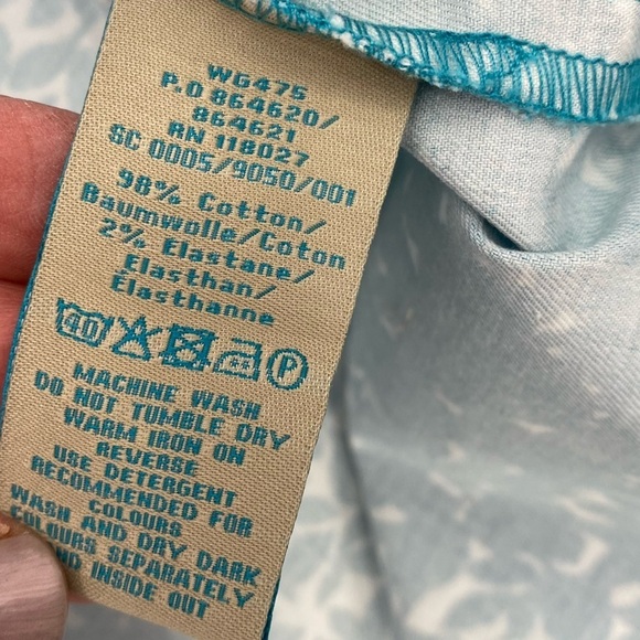 Boden Turquoise Floral print skirt size 8 - Picture 5 of 10